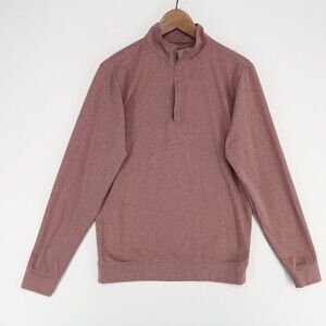 Swannies‎ McKinnon Pullover Mens S Burgundy Heather Quarter Zip Golf Performance